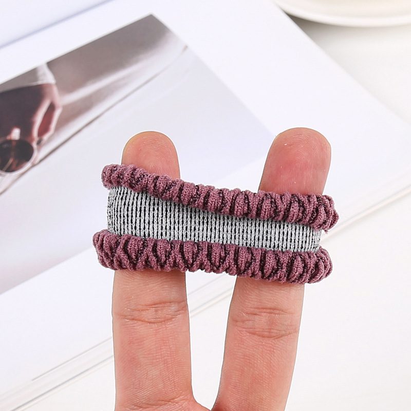 Boxed thickened and widened high-elasticity towel band, seamless fish-scale pattern hair tie, rubber band, leather cover, hair band pic 47