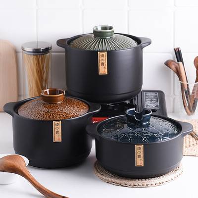 The popular Japanese ceramic clay pot, "Wang Shao Zhi Bao", is a straight-tube earthenware pot for making soup and porridge. It is a high-temperature resistant stewing pot made of stone Specification image