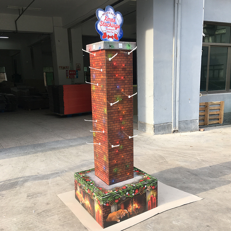 Manufacturers directly for Christmas stocking shelves marketing printing display shelves Christmas assembly display supplies Halloween details Picture