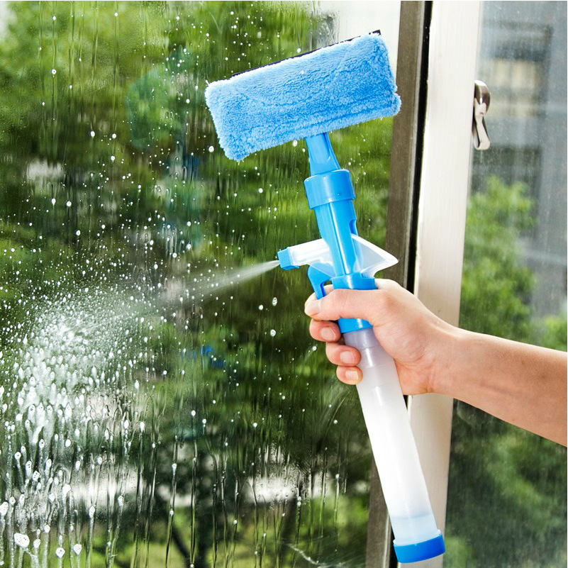 窗户门窗两面可用多功能高层喷水双面玻璃擦窗器玻璃刮刷清洁刷器图