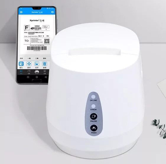 XP237B蓝牙网口热敏条码打印机标签不干胶二维码服装吊牌奶茶