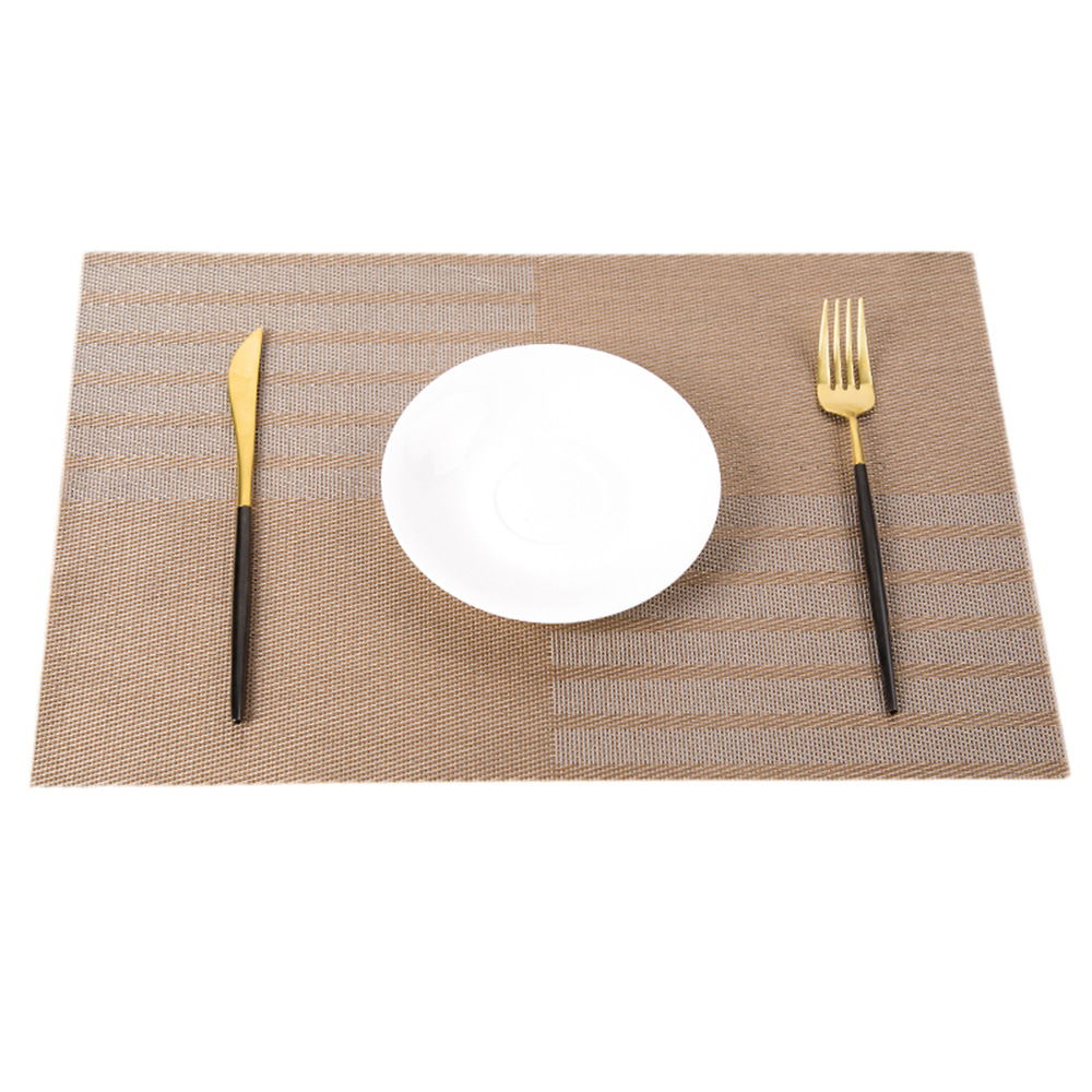 跨境pvc餐/餐桌垫碗垫西白底实物图