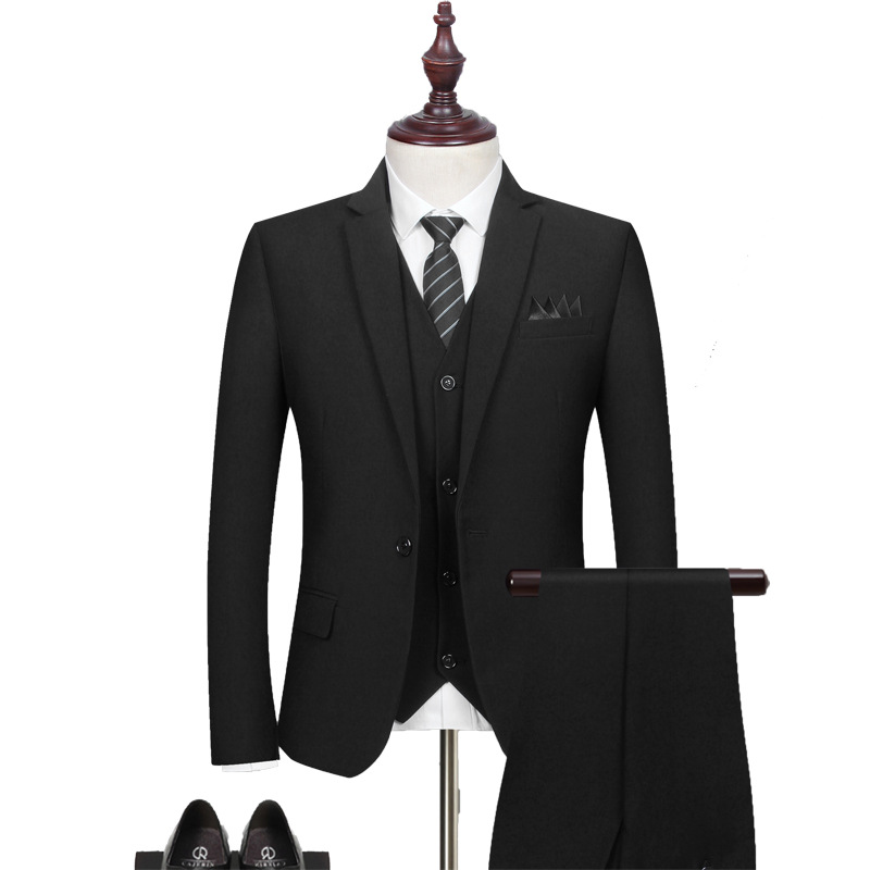 Autumn suits, men's business suits, men's suits, men's suits, three-piece sets, wedding gowns, best man group uniforms Item Picture
