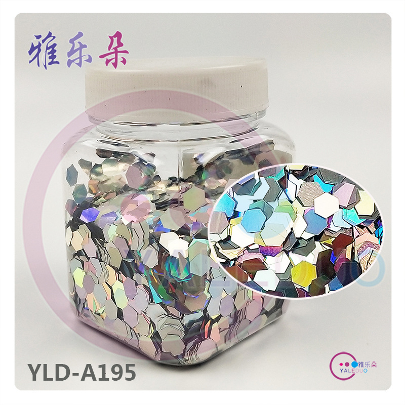 PET高温闪光瓶装镭射银六角金葱粉片异形亮片diy美甲舞台饰品材料