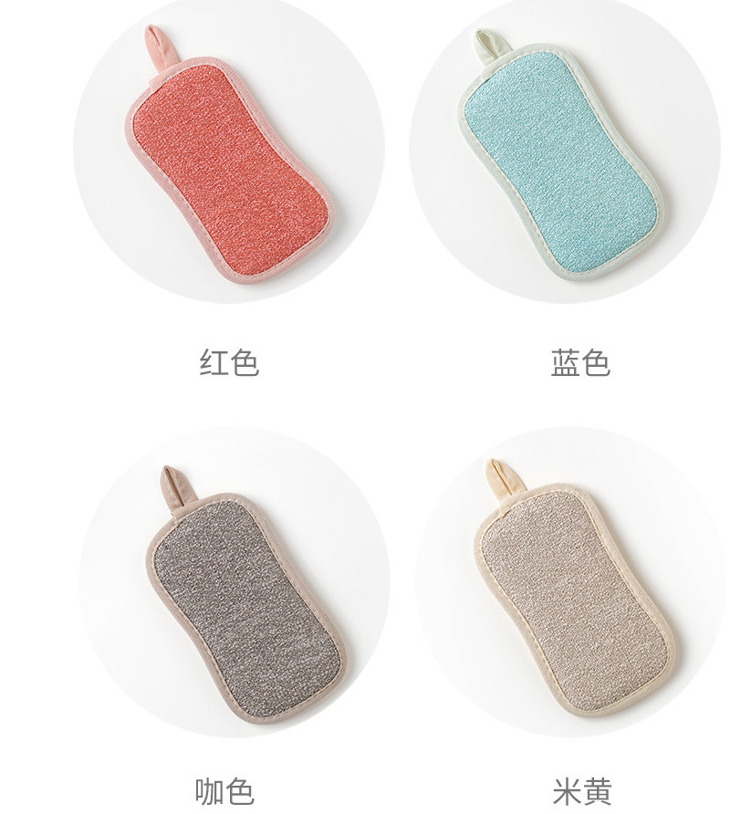 Multifunctional Double-Sided Magic Scrubber Bowl Dishcloth Sponge Wipe Cleaning Cloth Kitchen Brush Pot Block Decontamination Cloth Item Picture