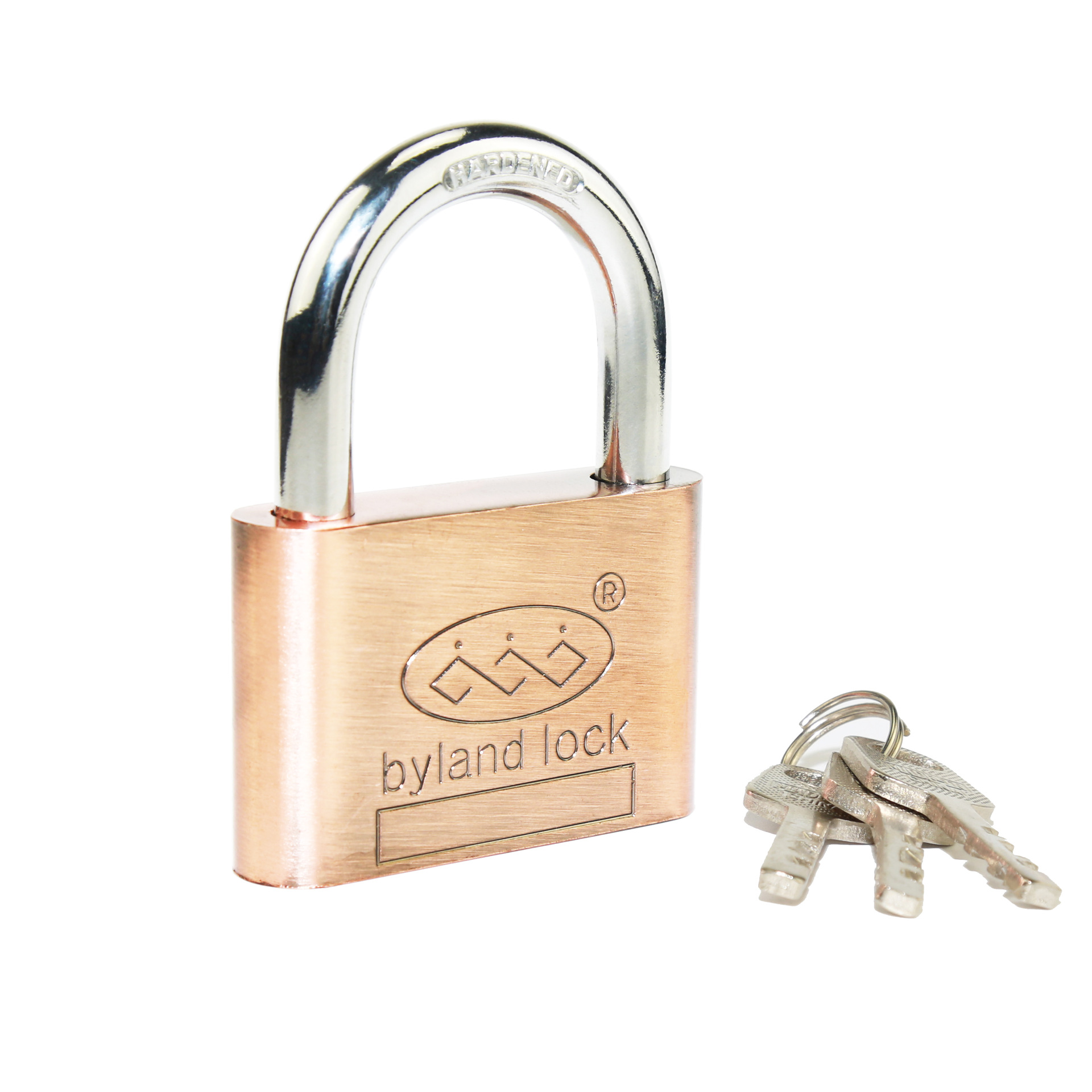 New Red Bronze Big Round Corner Padlock Imitation Stainless Steel Anti-Skid Waterproof Household Lock Industrial Safety Padlock Item Picture