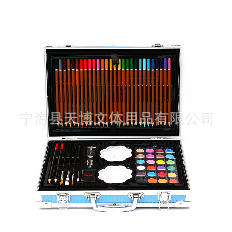 145 Children's watercolor pen art painting stationery gift box crayons do not dirty hands oil painting stick pen set wholesale Item Picture