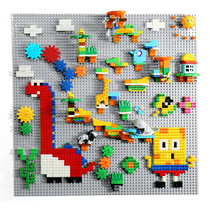 Compatible Lego high wall building blocks wall boys and girls toys 3-6 gifts One year old benefit assembled large particle Fila