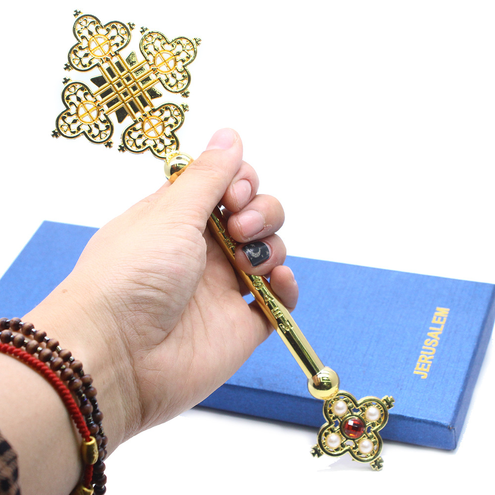 Prayer ceremony items with a cross in hand, JERUSALEM, are selling well in foreign trade + blue box Application Scenario