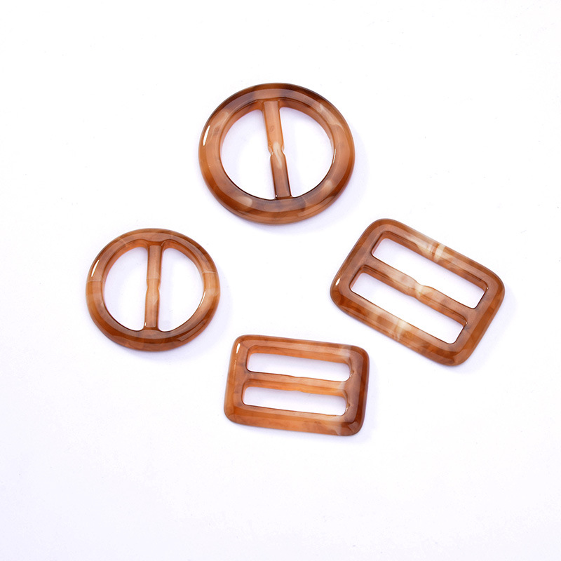 Imitation Horn Resin Coffee Coat Windbreaker Suit Belt Buckle Casual Suit Men's Windbreaker Button details Picture