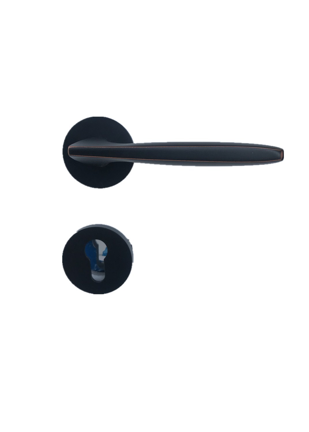 Factory Direct Sales Simple Black Interior Door Lock American Door Handle Zinc Alloy Bedroom Door Lock Lock Wholesale Custom Item Picture