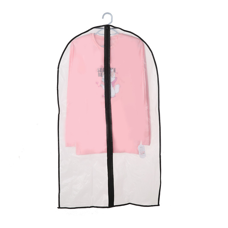 厂家衣服防尘/透明PEVA/家用衣物防尘白底实物图
