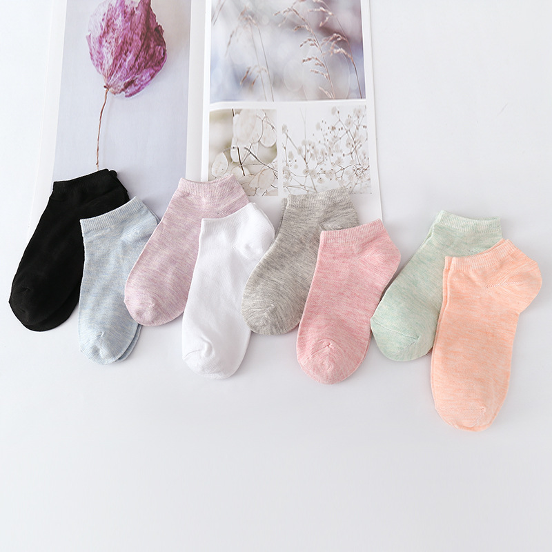 春秋船袜女袜/纯色隐形女棉产品图