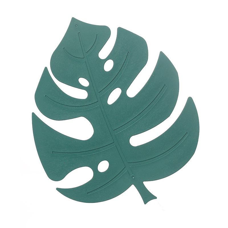 Manufacturers Directly For Fresh Wheat Straw Insulation Mat Leaf Shape Placemat Pot Mat Anti-Hot And High Temperature Gift Wholesale Item Picture