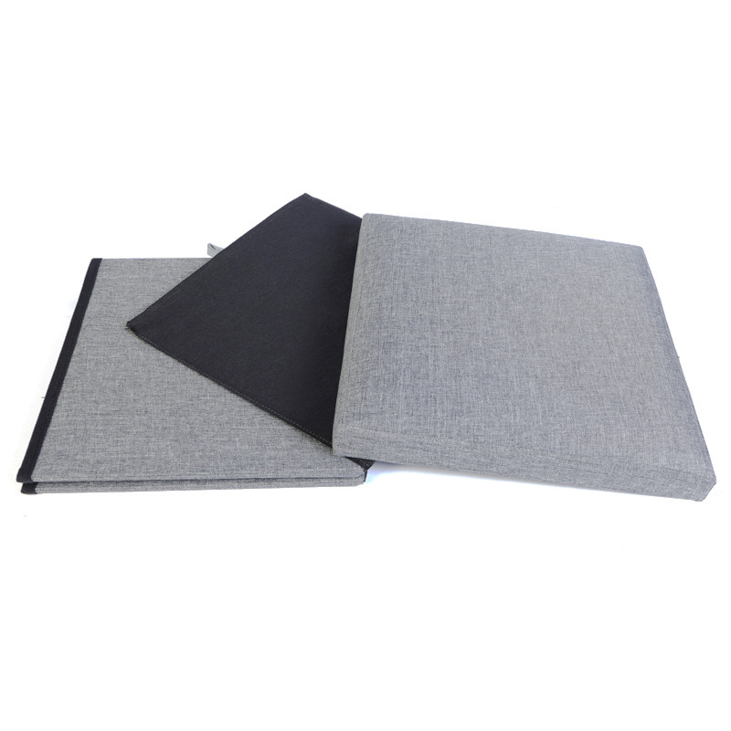 棉麻储物凳长白底实物图