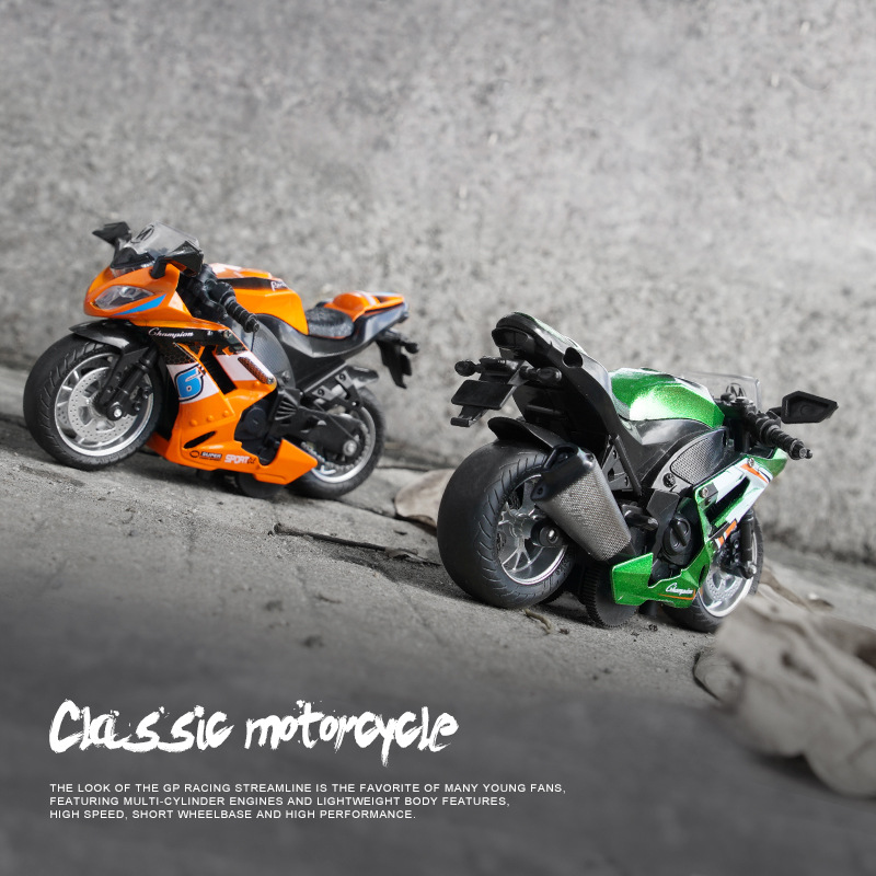 Mingyuan 1:14 simulation retro motorcycle alloy bike rebound model for children with lights, music, toys and ornaments for boys Application Scenario