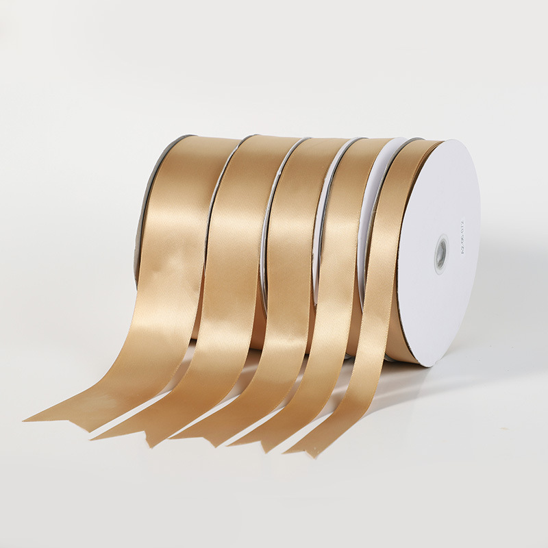 Champagne Gold Packaging Flower Ribbon Bow Ribbon Polyester Ribbon Gift Box Ribbon Jacquard Ribbon Wholesale Application Scenario