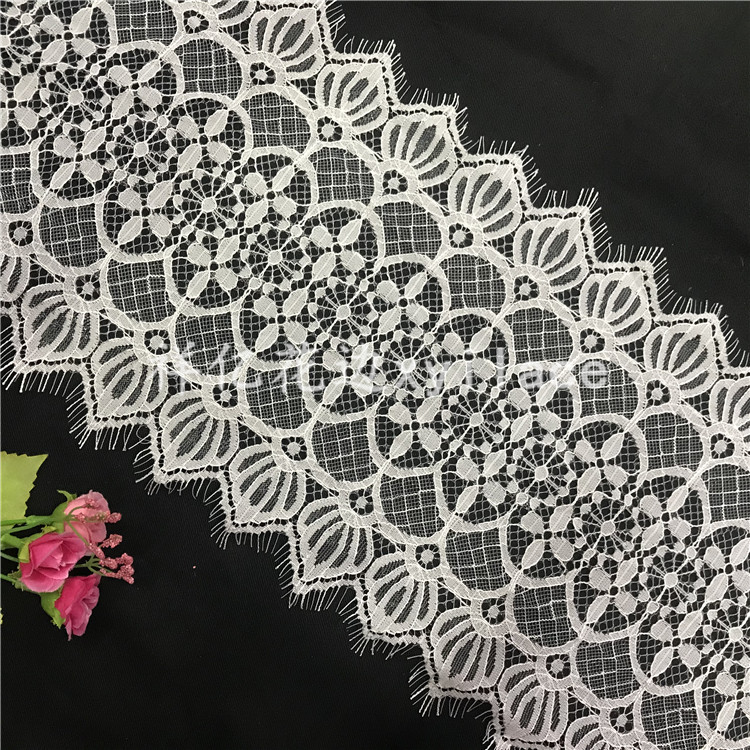 Wholesale of non-elastic lace, lace curtains, lace clothing, lace water-soluble embroidery bras, watermark lace fabric Specification image