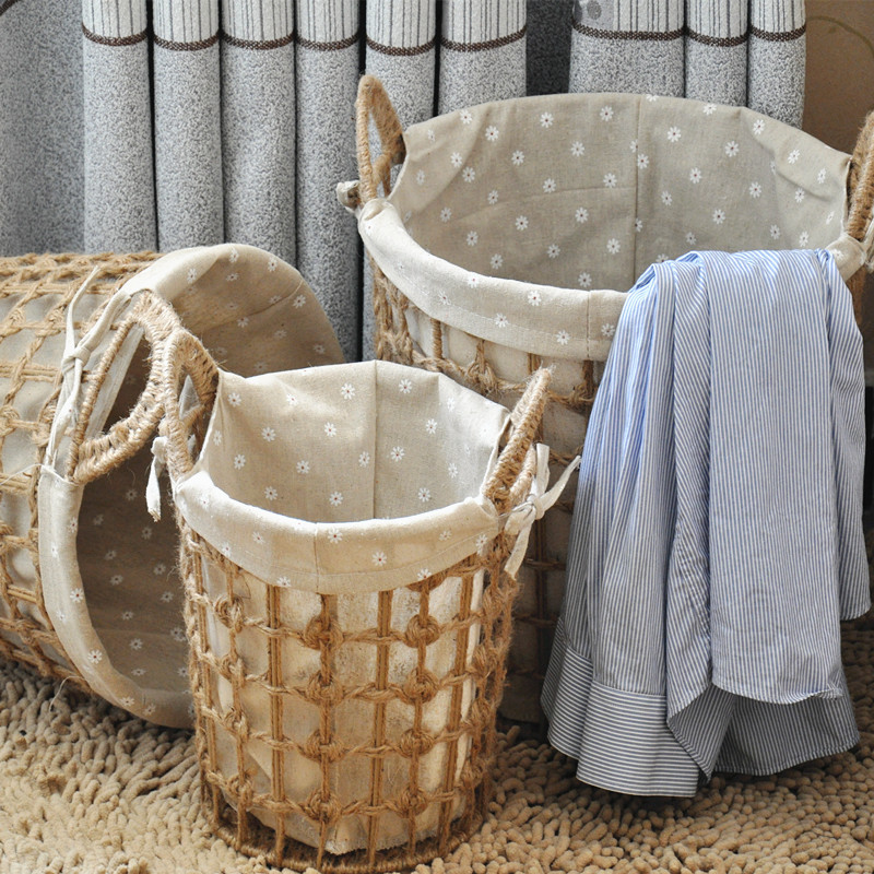 Storage Basket Large Laundry Basket Household Goods Storage Cosmetics Laundry Basket Rattan Laundry Basket Specification drawing