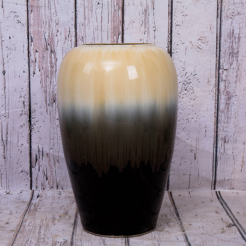Jingdezhen Handmade Retro Coarse Pottery Floor To Floor Vases, Jars, Pots, Flower Arrangers, And Branches Of Indoor And Outdoor Decorations Specification drawing