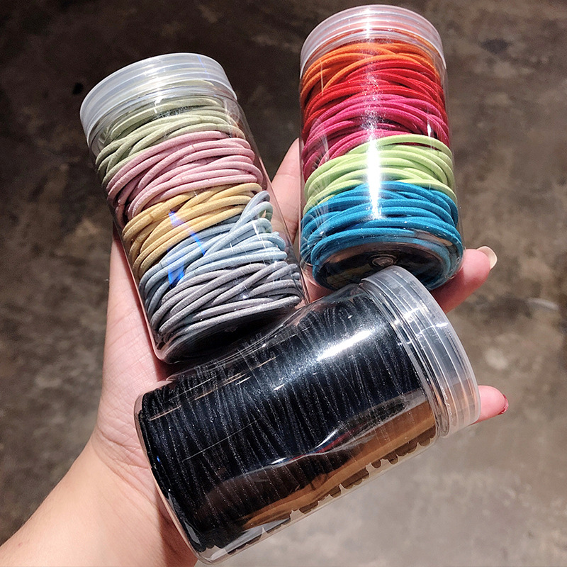 Hyuna's colorful canned leather band hair tie, a simple and trendy female Internet celebrity hair tie, high-elasticity hair band, and a fresh and cute hair accessory Application Scenario