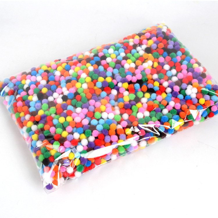 毛球/笑毛球/毛球毛绒球/地球珠圆珠/地球珠白底实物图