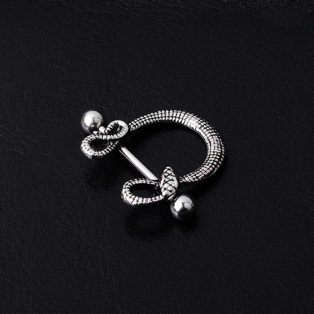 Cross-border commodity fashion piercing jewelry non-mainstream breast nails breast ring sexy medical steel umbilical ornaments Application Scenario