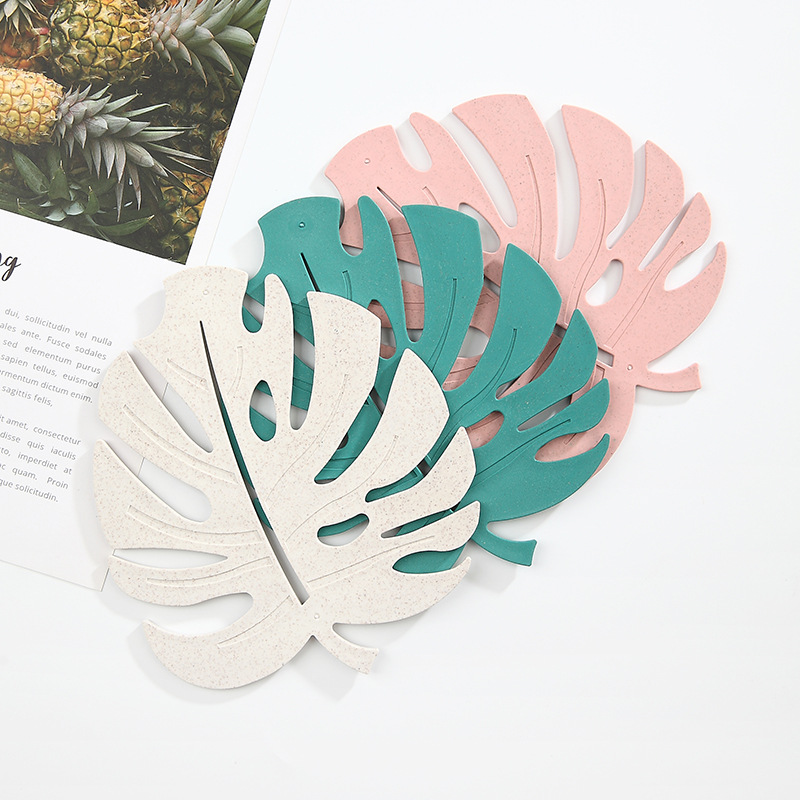 Manufacturers Directly For Fresh Wheat Straw Insulation Mat Leaf Shape Placemat Pot Mat Anti-Hot And High Temperature Gift Wholesale Application Scenario