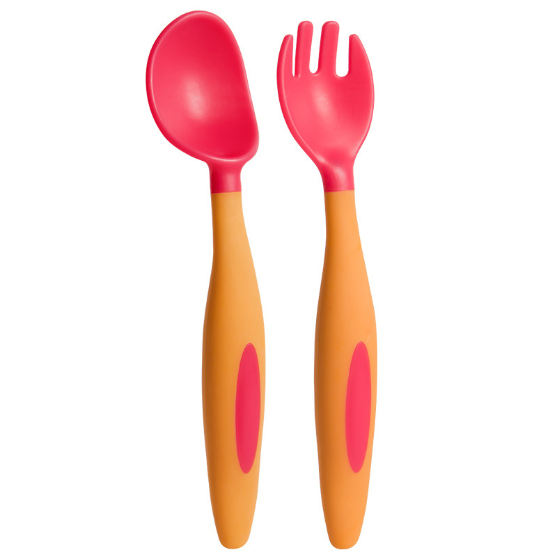 Baby Spoon Baby Learning To Eat Training Spork And Spoon Set Complementary Food Elbow Flexible Twist Spork Item Picture