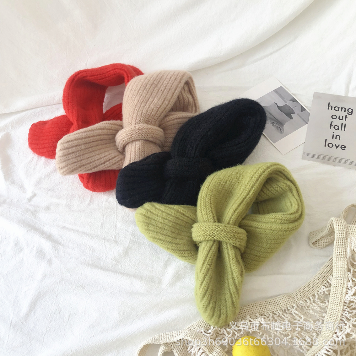 儿童围巾实物图