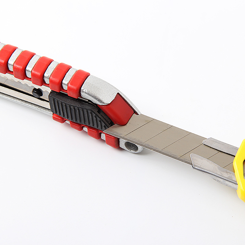 Baoji direct supply utility knives, large paper cutting knives, high-end locking hand knives, office tool knives, wallpaper cutting knives details Picture