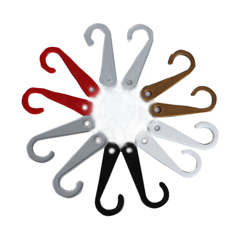 Available for immediate sale: transparent question mark hooks, packaging sock hooks, transparent hanging hooks, plastic hat display hooks, and towel hooks Item Picture