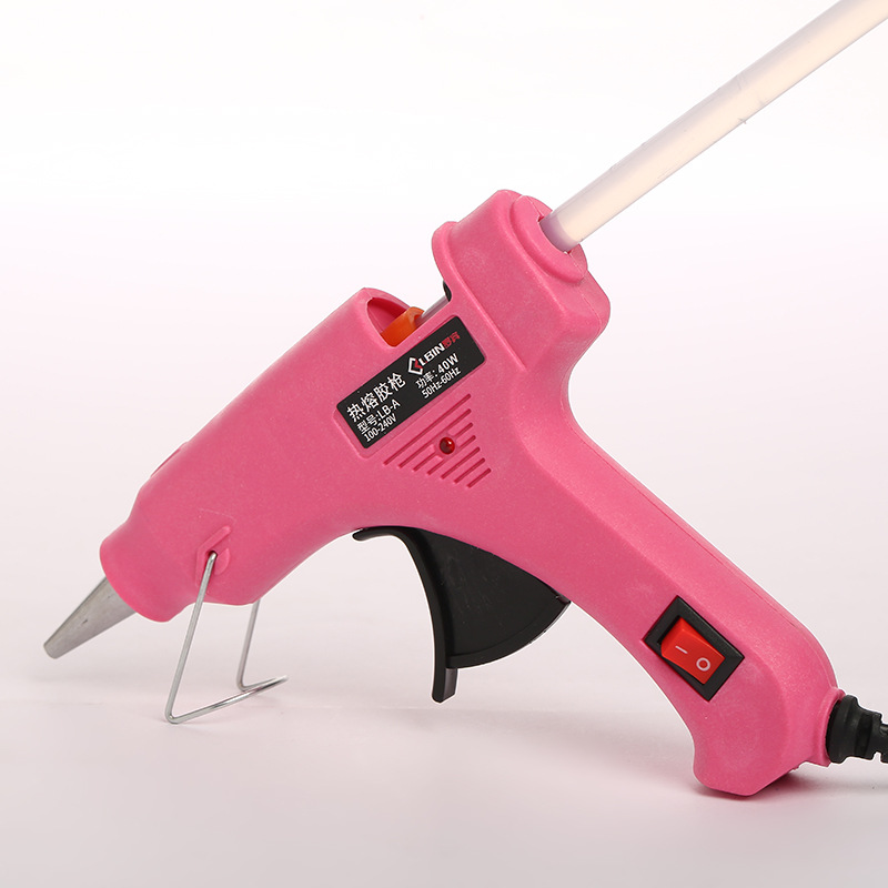 粉色DIY热熔胶枪 7mm胶棒用211C色20W胶枪 迷你型学生用热熔胶枪详情图4