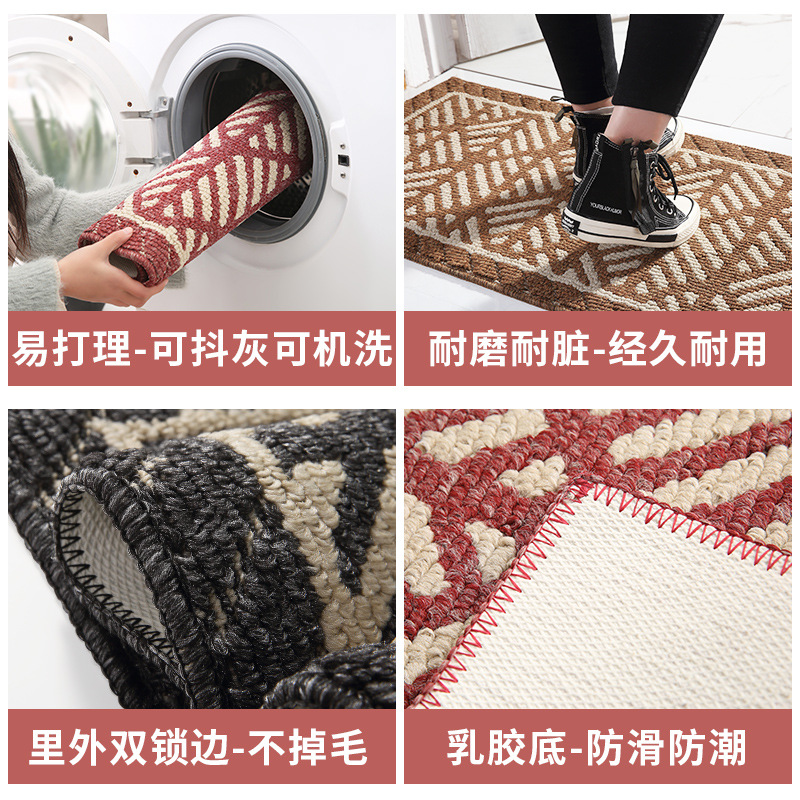 入户门口地垫/跨境家用防滑白底实物图