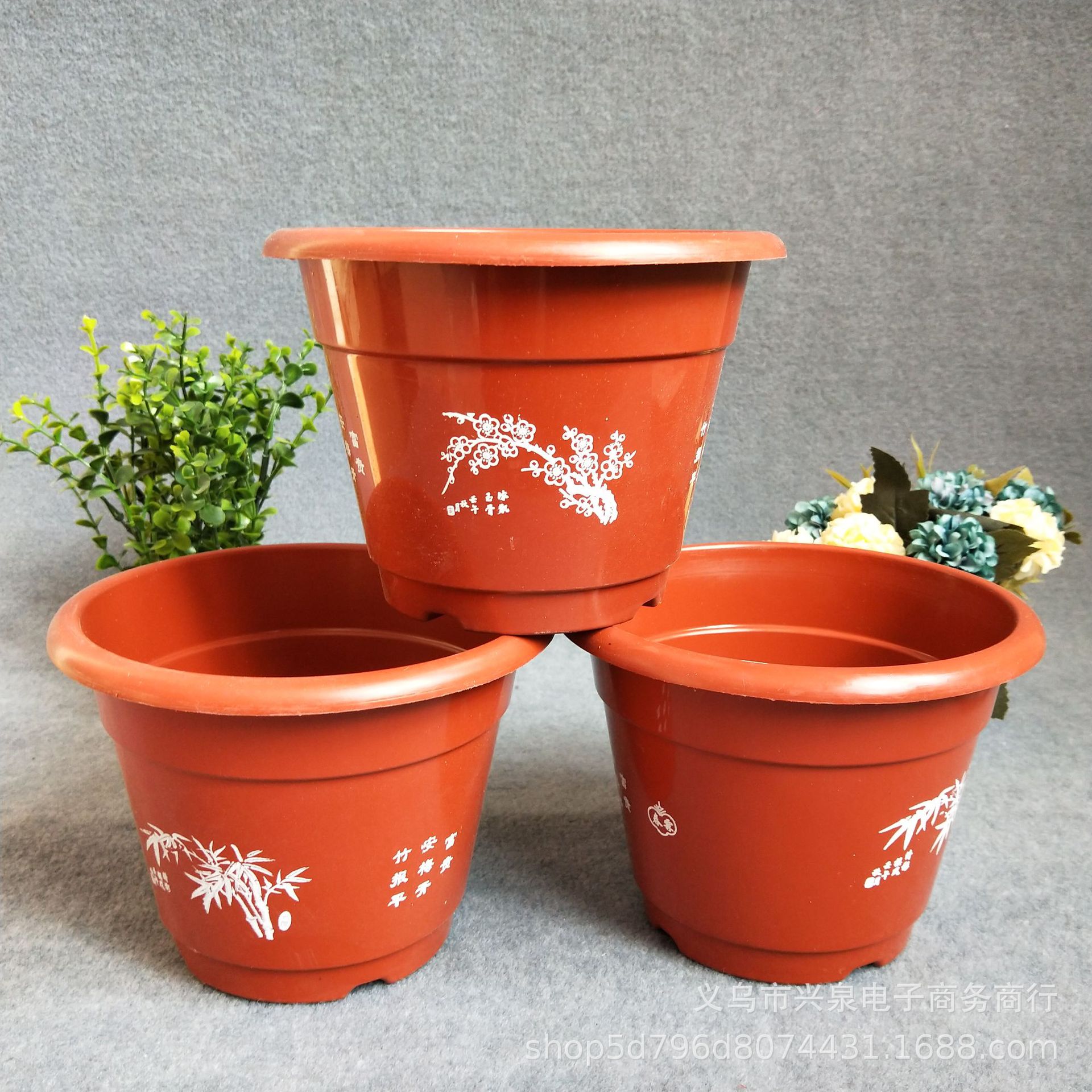 【3-7区】AC190红花盆200/袋16区 红花盆 AC190花盆 塑料红花盆 一元店货源批发 一元1件货源