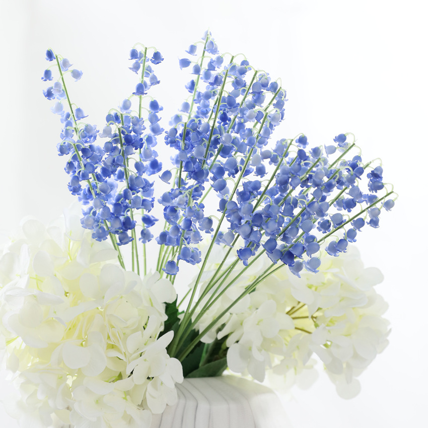 仿真花软胶田园小吊钟铃兰小花束假花风铃花婚庆摄影道具新娘手捧详情9