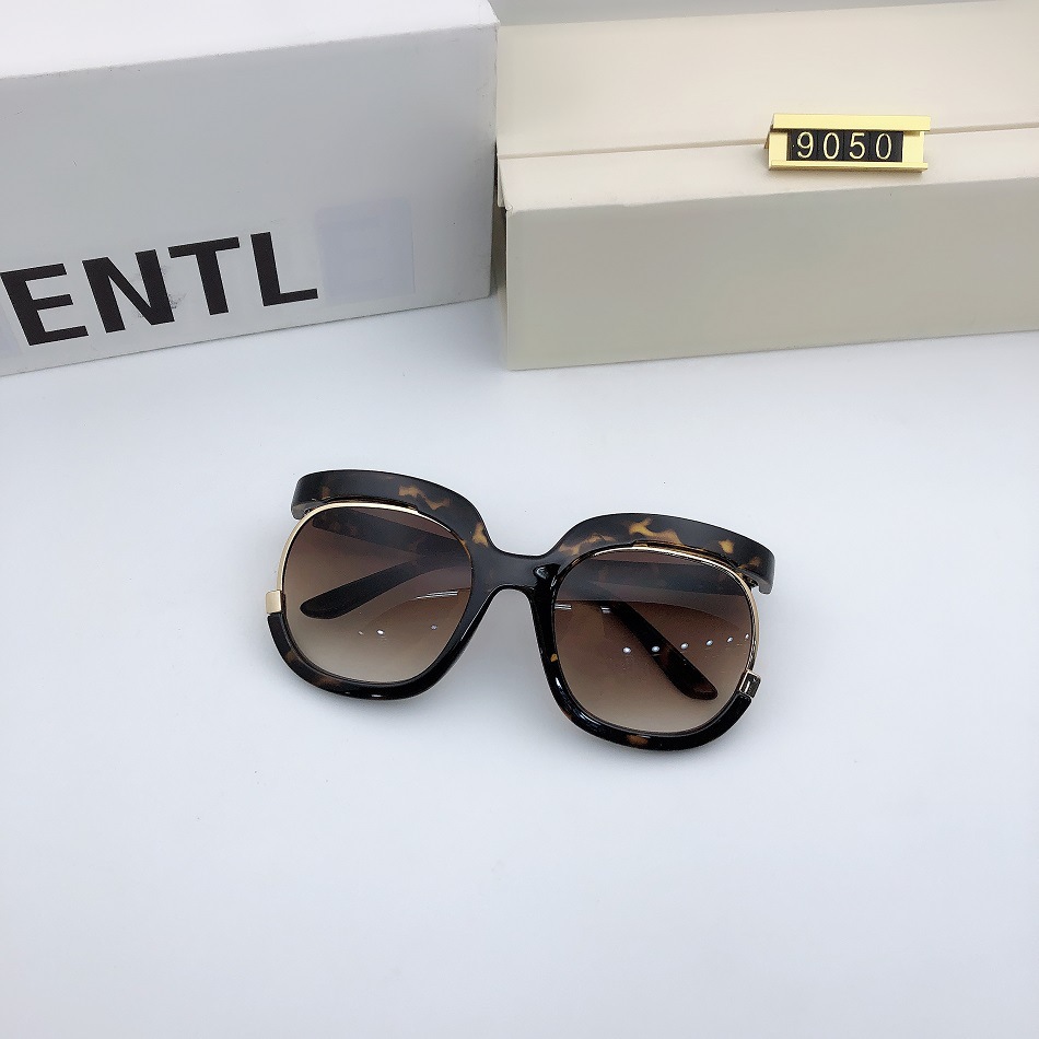 New fashionable and trendy sunglasses, round-framed cross-border bestsellers, women's sunglasses, versatile color-blocking glasses 9051 Item Picture