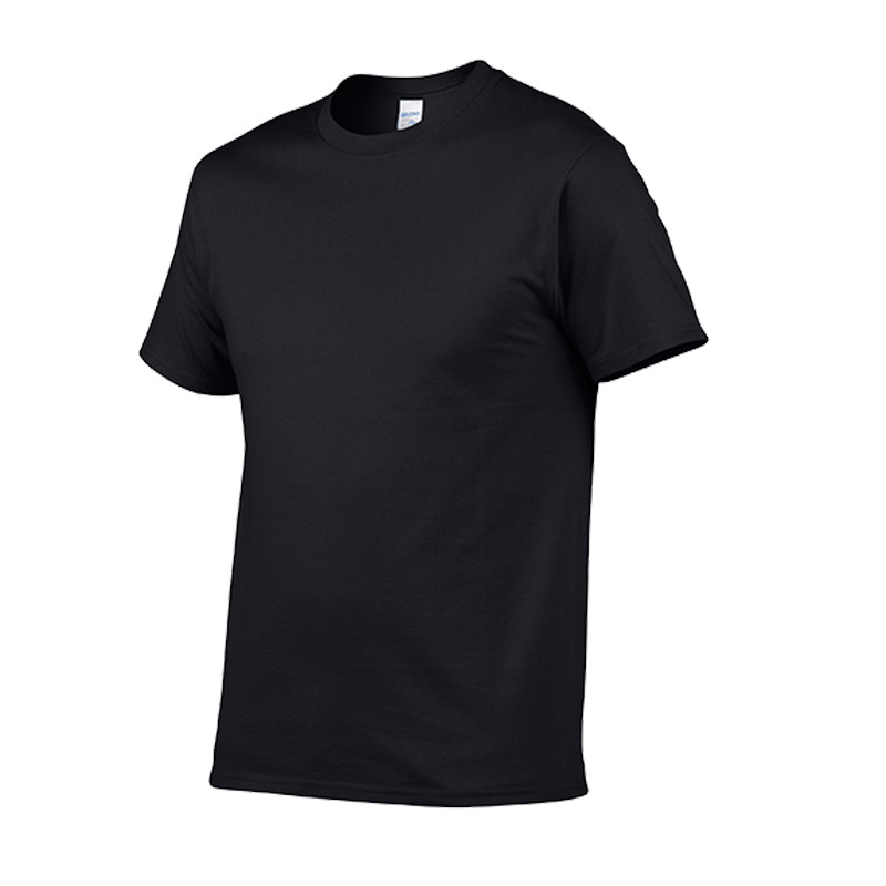 Cross-border exclusively for 76000 cotton solid color European code T-shirt round neck short-sleeved men's advertising shirt wholesale can print logo Specification drawing