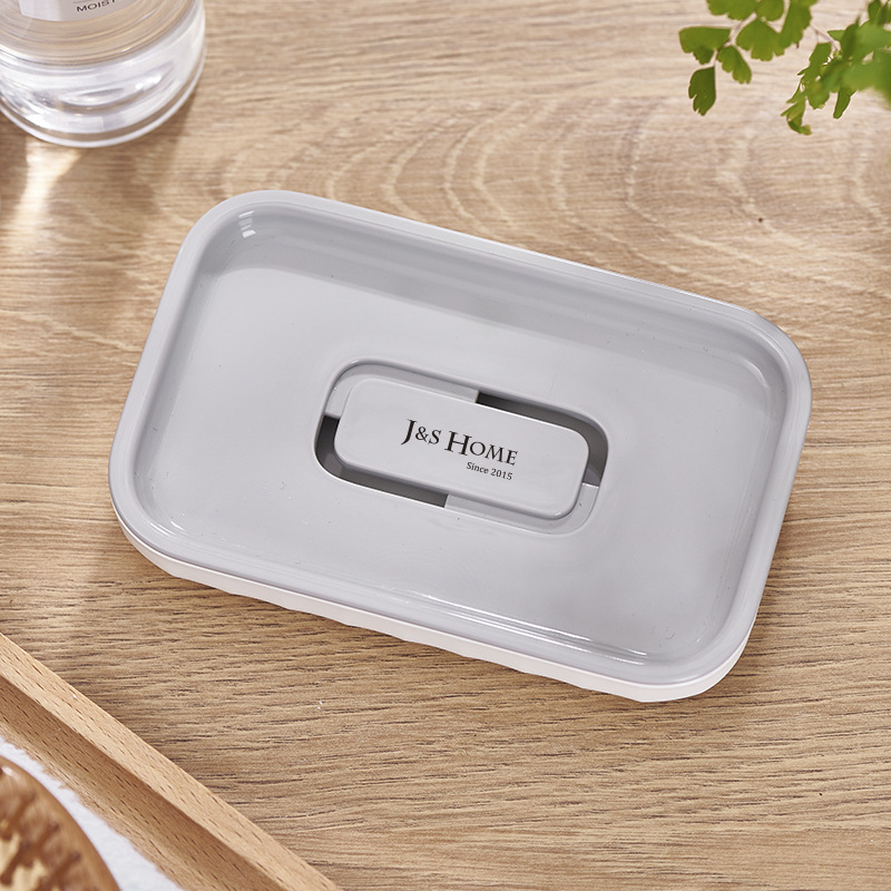 Double-layer split soap box, fashionable and creative wave-patterned soap box, simple anti-slip soap rack, soap tray Application Scenario