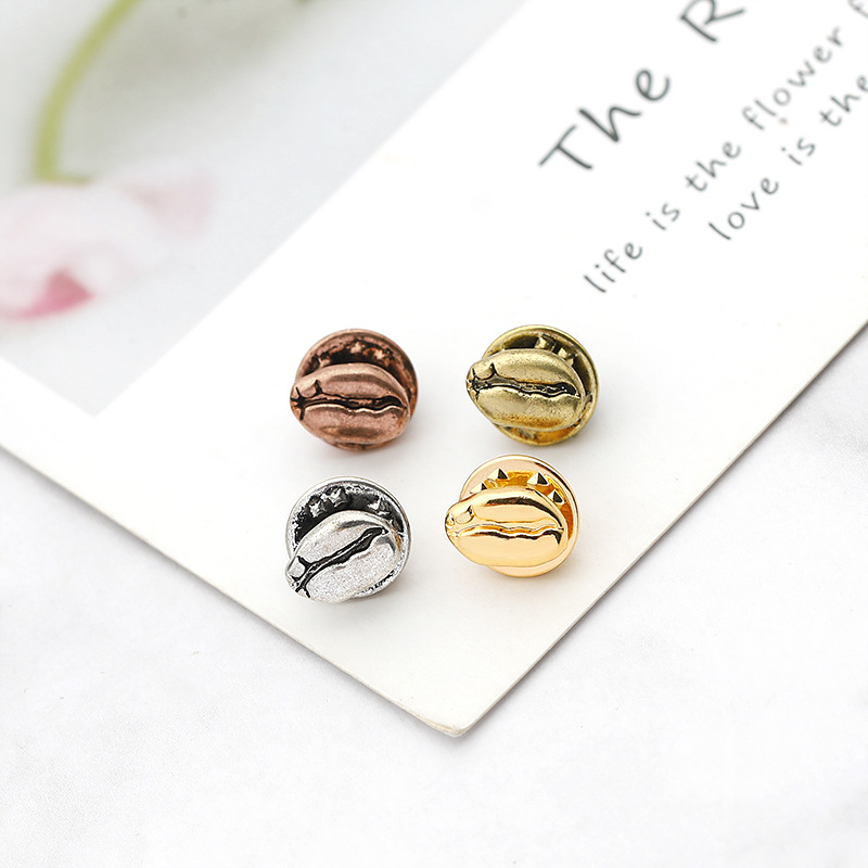 European and American clothing corsage manufacturers wholesale coffee equipment series badge metal coffee brooch collar pin accessories Specification drawing