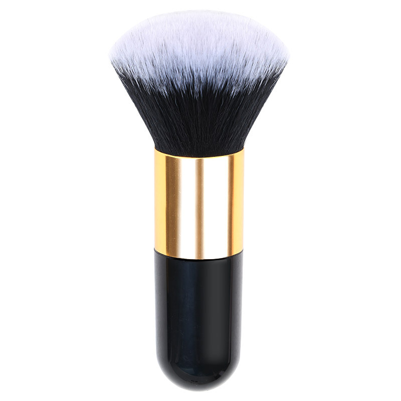 A portable makeup brush with a single large loose powder for makeup and blush Item Picture