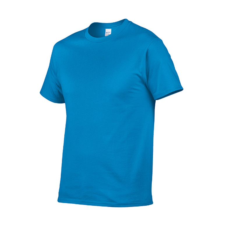 Cross-border exclusively for 76000 cotton solid color European code T-shirt round neck short-sleeved men's advertising shirt wholesale can print logo Item Picture