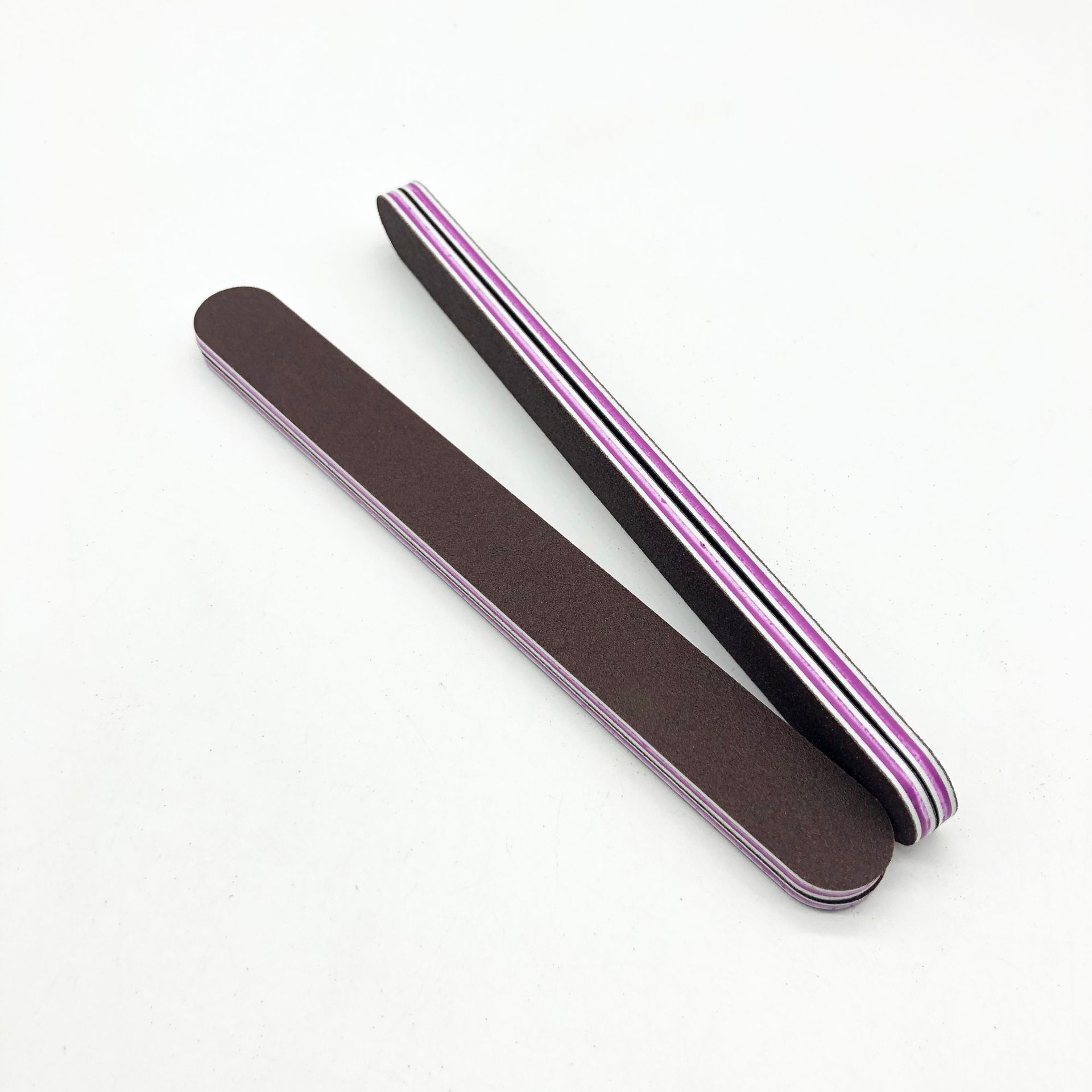 Factory direct sales of high-end Japanese Red Eagle purple sandpaper, double-sided water-washed long oval EVA rubber board nail files details Picture