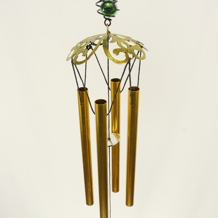 Creative Metal Iron Art Wind Chime Pendant Glass Pendant Garden Balcony Decoration Craft Gift Cross-Border Application Scenario