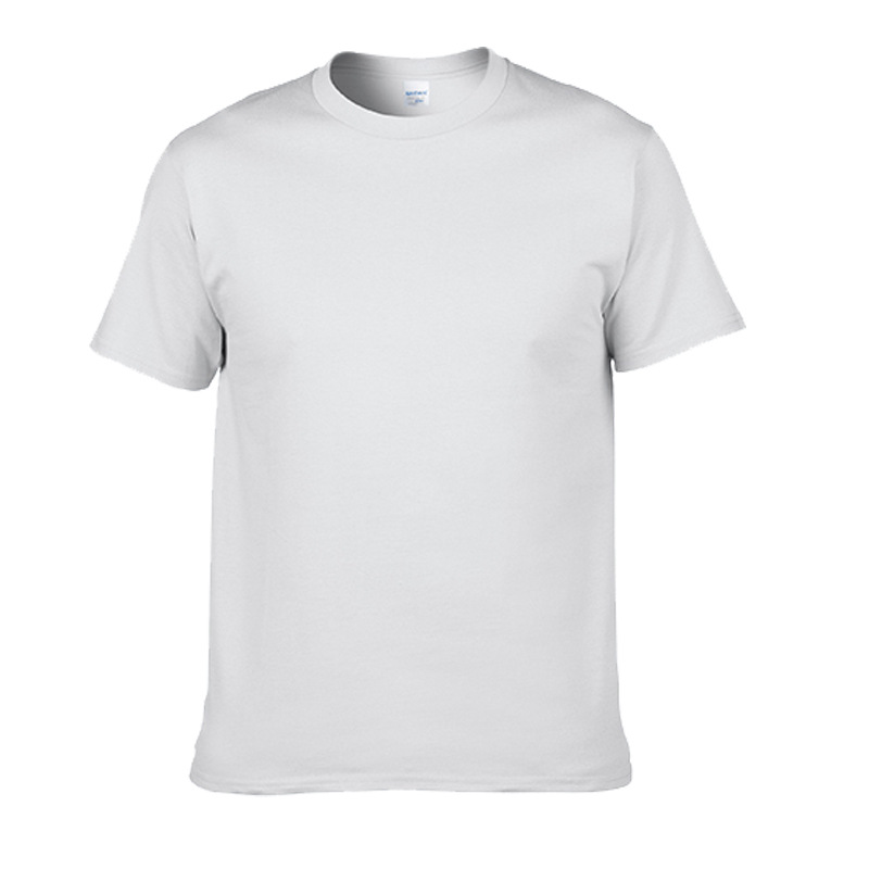 Cross-border exclusively for 76000 cotton solid color European code T-shirt round neck short-sleeved men's advertising shirt wholesale can print logo details Picture