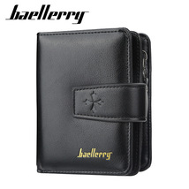 baellerry钱包男士短款韩版多功能竖款拉链零钱包多卡位软皮钱夹