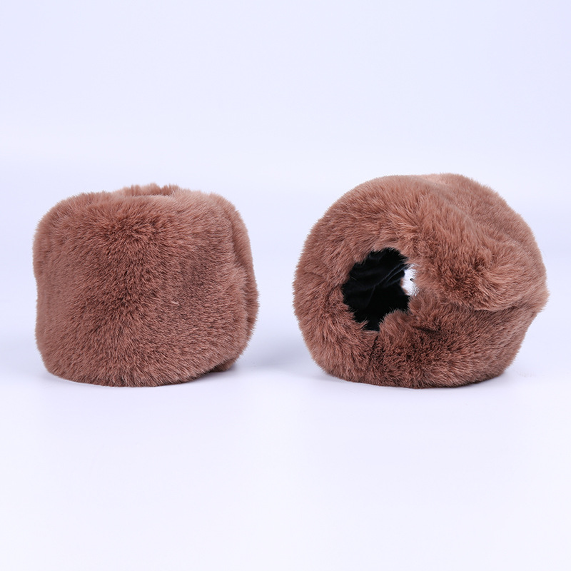 2022 Manufacturers Spot Imitation Rabbit Hair Bracelet Cuff Imitation Fur Cuff Thickened Autumn And Winter Warm Sleeve Wrist Guard Women Item Picture