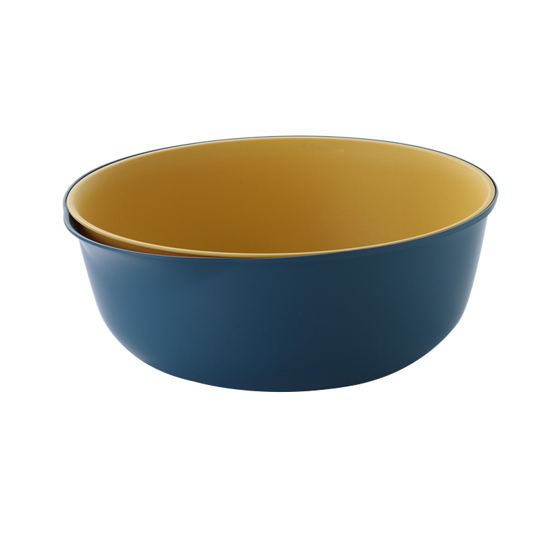 Creative Multi-Functional Drain Basket Double Household Kitchen Fruit And Vegetable Wash Basin Round Fruit Basket Plastic Wash Basket Item Picture