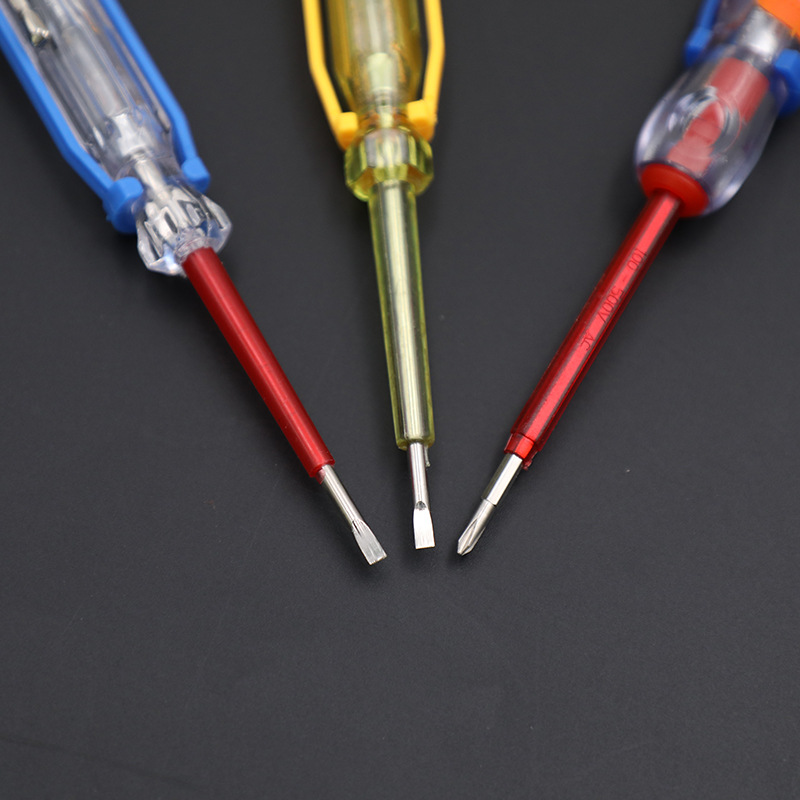 Kapusi Non-Contact Induction Side Electric Pen Household Electrician Electric Pen Crystal Dual Purpose Non-Slip Flat-Head Phillips Screwdriver Specification drawing