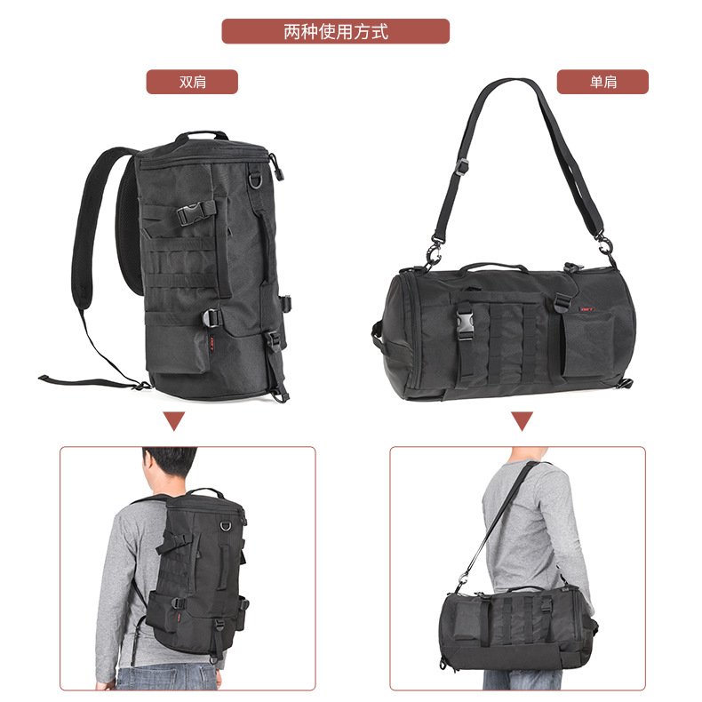 28085 LEO [Cylindrical Fishing Gear Backpack] Cylindrical Fishing rod Bag, Lull Outdoor Crossbody bag Export wholesale Item Picture